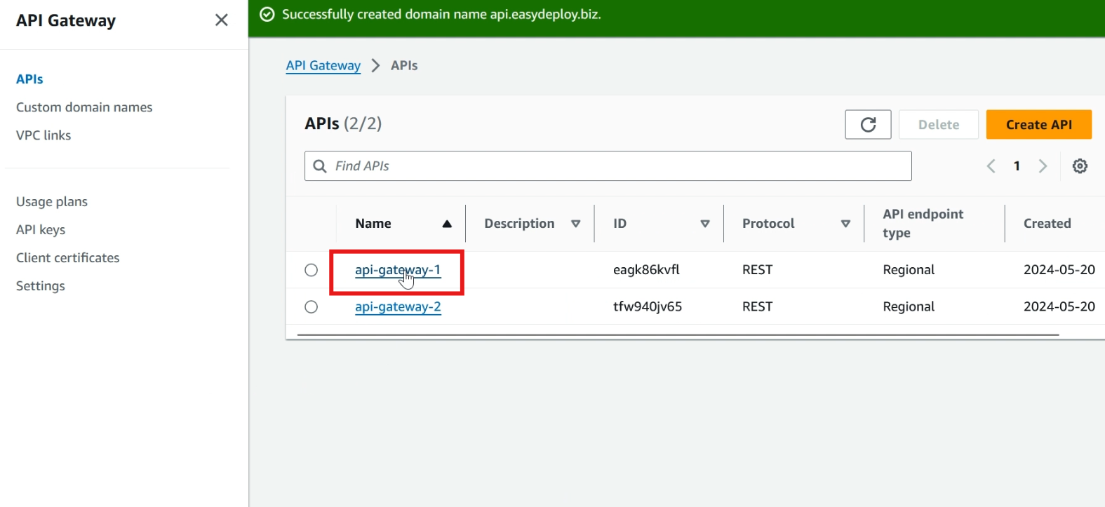 API gateway