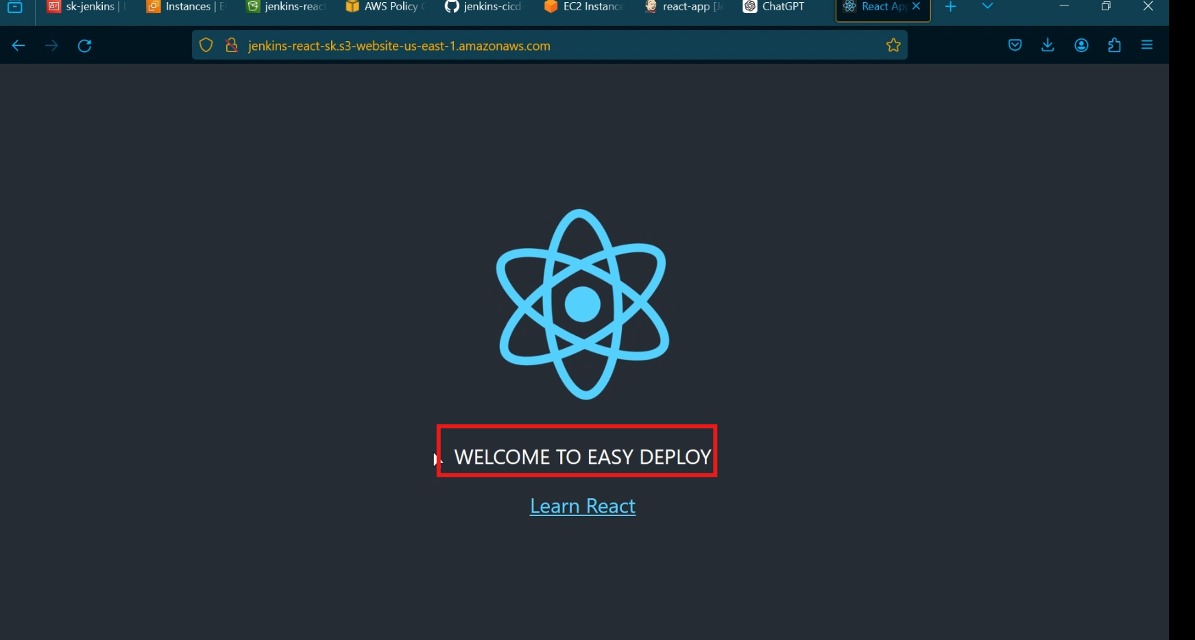 React app