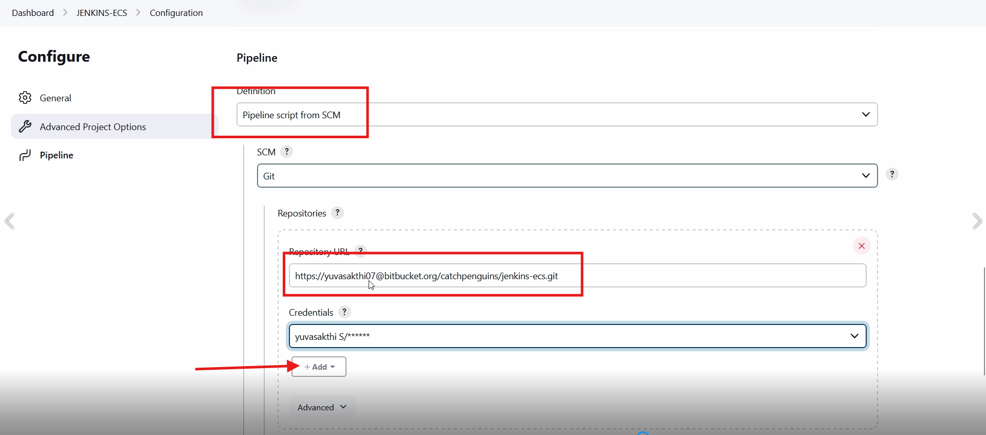 Pipeline configuration