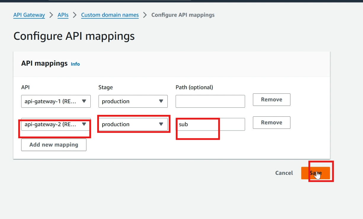 API mappings 